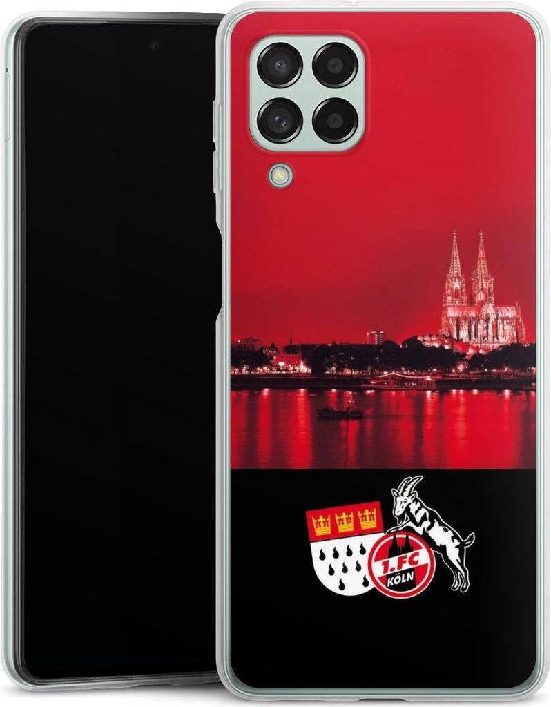 DeinDesign Handyhülle für Samsung Galaxy M53 5G Silikon Hülle Case Smartphone Schutzhülle 1. FC Köln Offizielles Lizenzprodukt Skyline