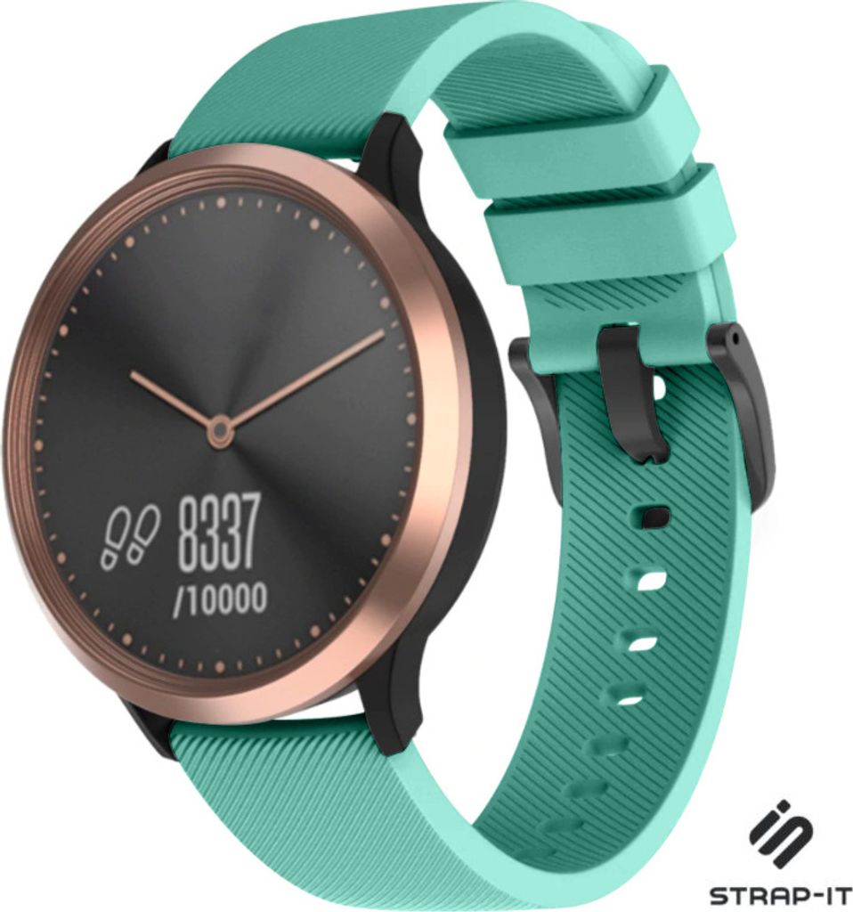 Strap-it Garmin Vivomove HR Silikonarmband (Aqua)