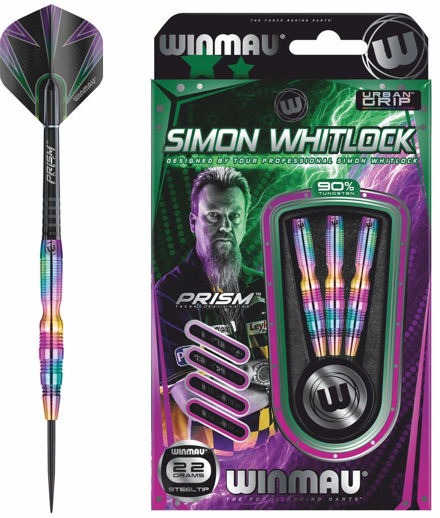 Winmau Dartpfeile Simon Whitlock Rainbow 24g 90% Tungsten Produktbild 