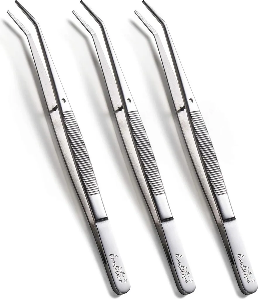 Pincettes dentées en acier inoxydable 15,5 cm pour machine à coudre