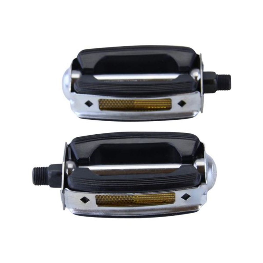 Pedal Set schwarz Pedale mit Reflektor 9/16" Puch Mofa Produktbild 