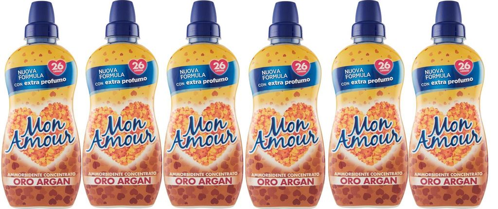 Felce Azzurra Mon amour Oro Argan 6x 650ml Weichspüler Produktbild 