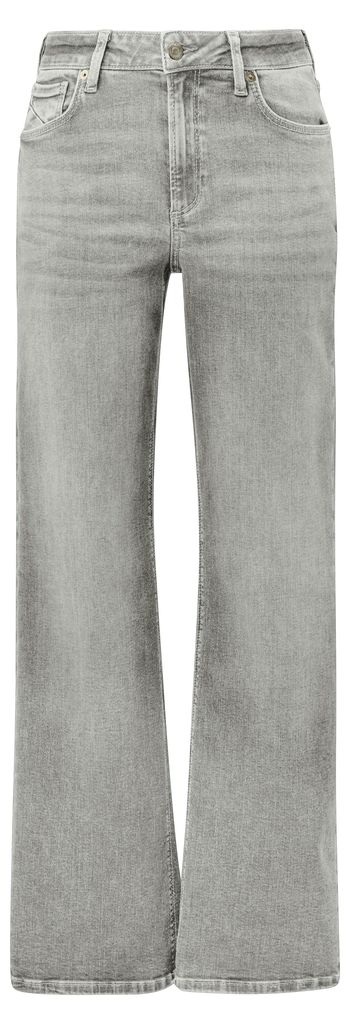 s.Oliver Catie Jeans mit Used-Look, weitem Bein und Superstretch