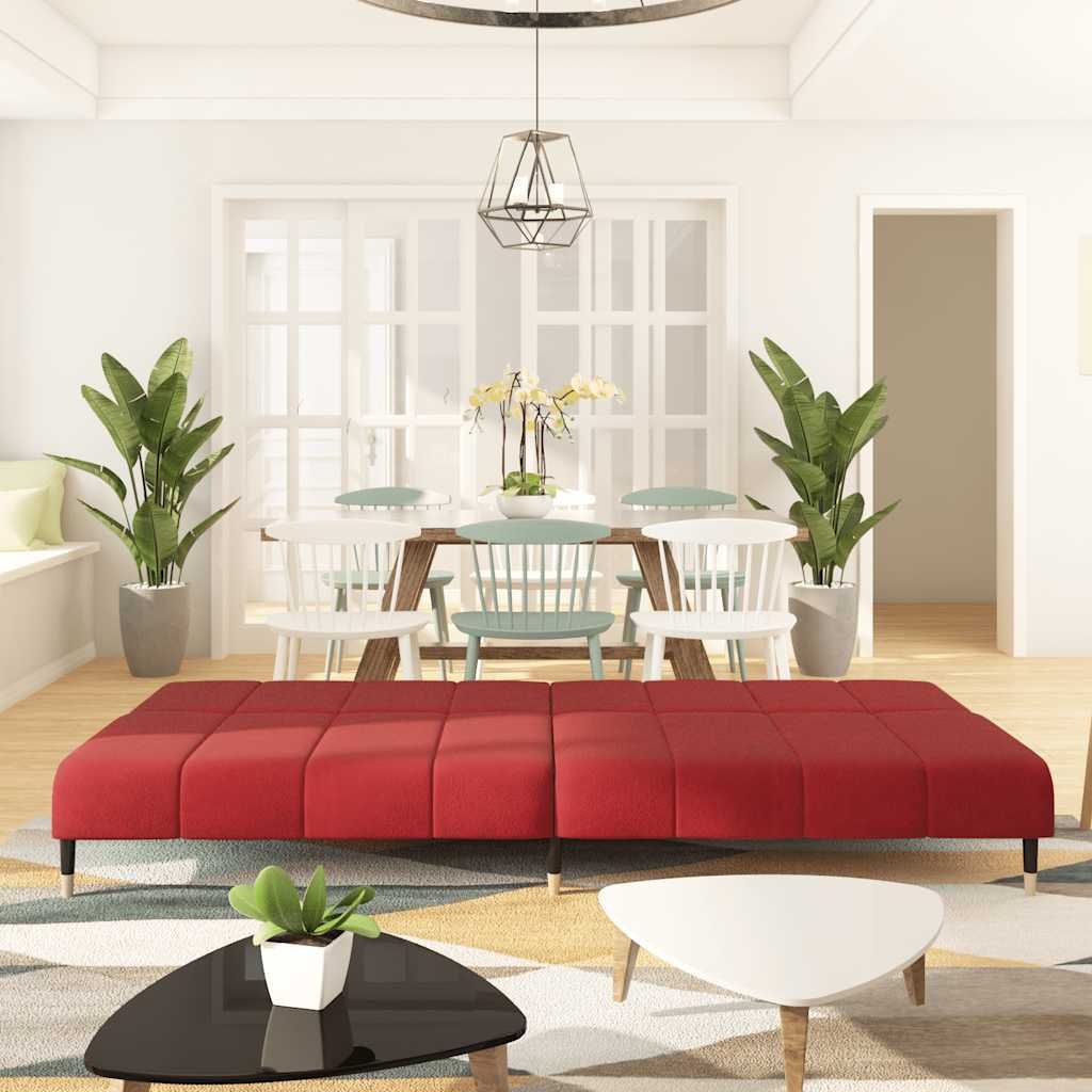 "Winterschlussverkauf "Schlafsofa - CLORIS - Bettsofa eleganten Design - 2-Sitzer Weinrot Samt - 200 x 84,5 x 69 cm - NeuMöbel7530578