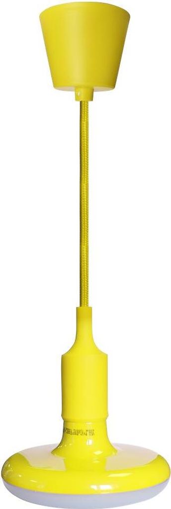 Gelbe Glühbirne mit geflochtenem Kabel Ufo E27 15W Produktbild 