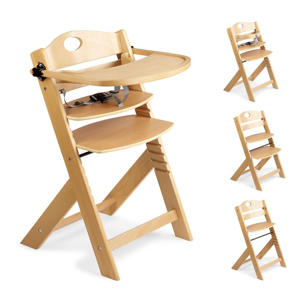 BabyGo Treppenhochstuhl Family Pro natur, inkl. Tisch
