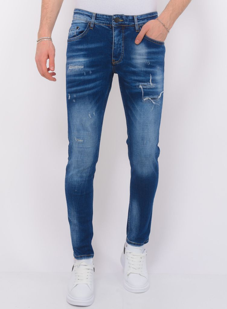 Blue Ripped Jeans Slim - 36