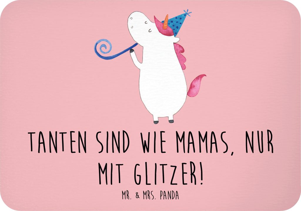 Mr. & Mrs. Panda magnet Glitzernde Tante - Rot Pastell - Geschenk, Weihnachten, Neffe, zettelhalter, Spaß, Kühlschrankmagnet, herzerwärmende Spr...