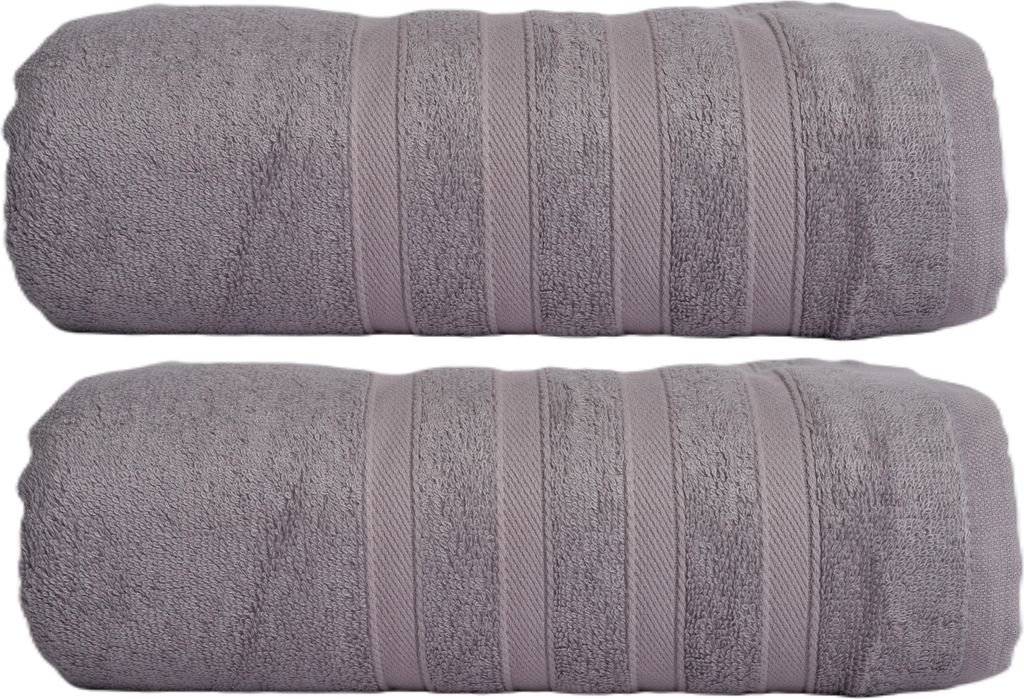 2er Set Saunatücher 70x200 cm Wellness Spa Baumwolle Weich Frottee Saugfähig, Farbe:anthrazit