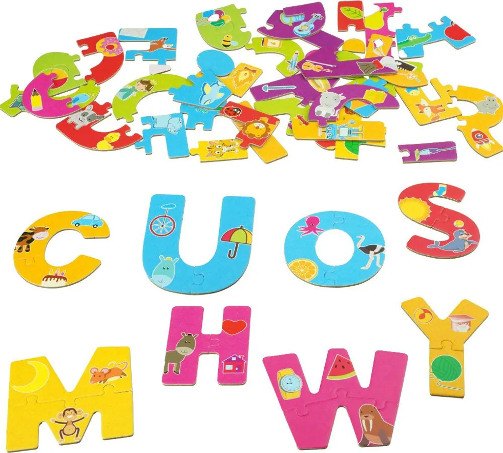 Jeu d'éveil alphabet pour bébé - Puzzle lettres pour apprendre à lire tôt