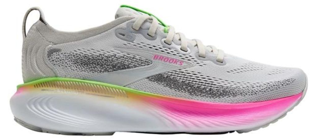 BROOKS Adrenaline GTS 25 Damen Laufschuhe Oyster/Pink/Green Produktbild 