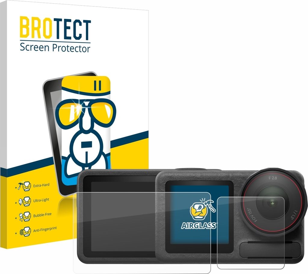 BROTECT Schutzglas für DJI Osmo Action 5 Pro Schutzfolie Panzer Folie Glas Display Schutz klar