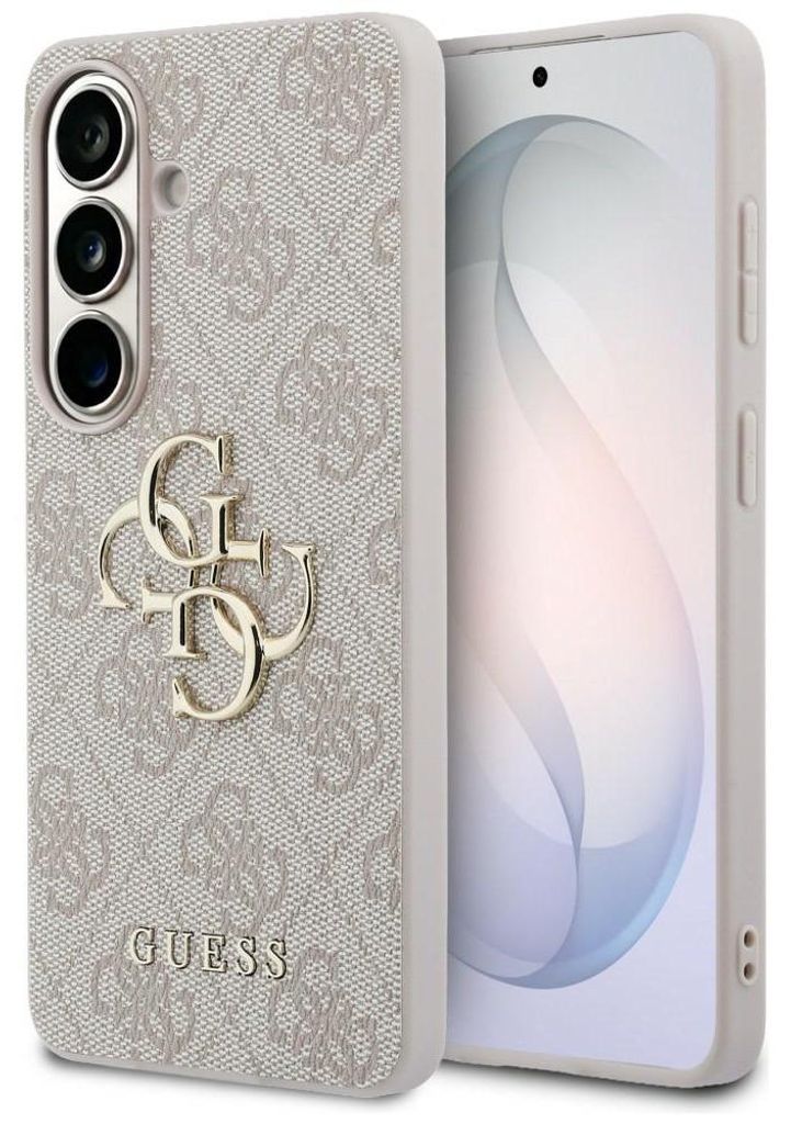 Custodia Guess Galaxy S26 in Pelle finta rosa dorata 4G con Immagine del prodotto 