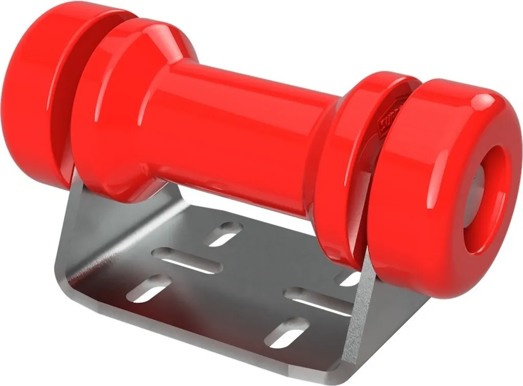 Rullo Chiglia SUPROD 125mm Poliuretano Rosso con Supporto Zincato
