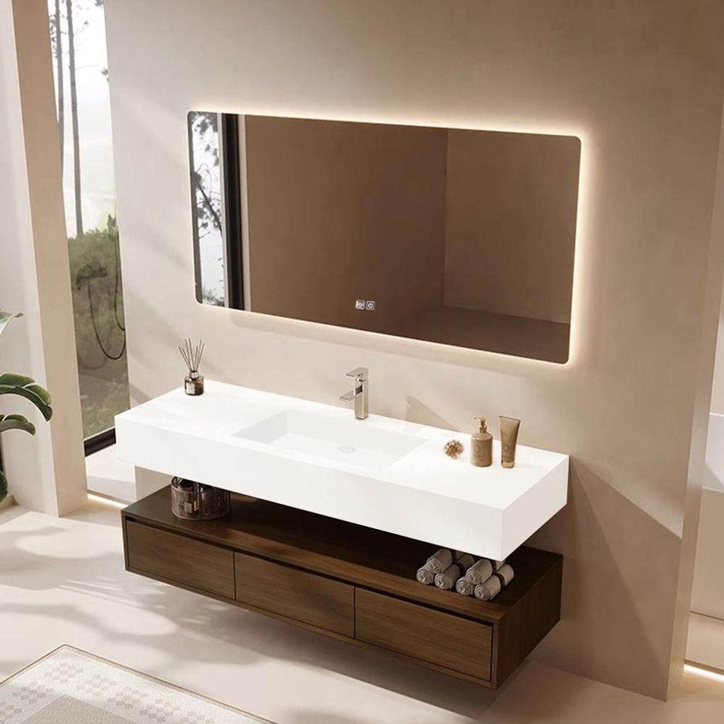 Lavabo integrato in Vetroceramica sinterizzata, lavabo da Immagine del prodotto 