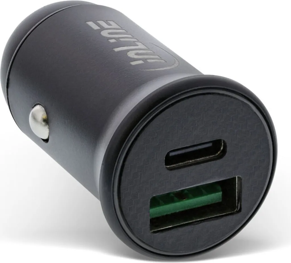 InLine USB Adattatore Auto Nero - Ricarica Rapida PD USB-C e USB-A