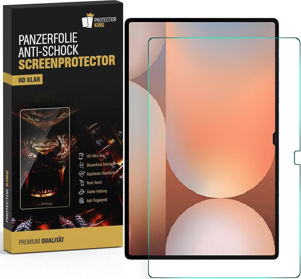 2x Panzerfolie für Samsung Galaxy Tab S10 FE Plus Anti-Shock HD klar Displayschutz Schutzfolie Screen-Protector, Anti Stoß, Anti-Kratz, Anti-Schmutz