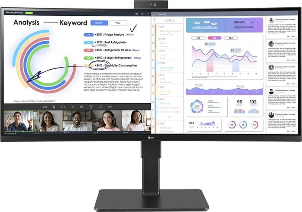 LG 34BQ77QC-B Monitor 86,7 cm (34,0 Zoll) schwarz