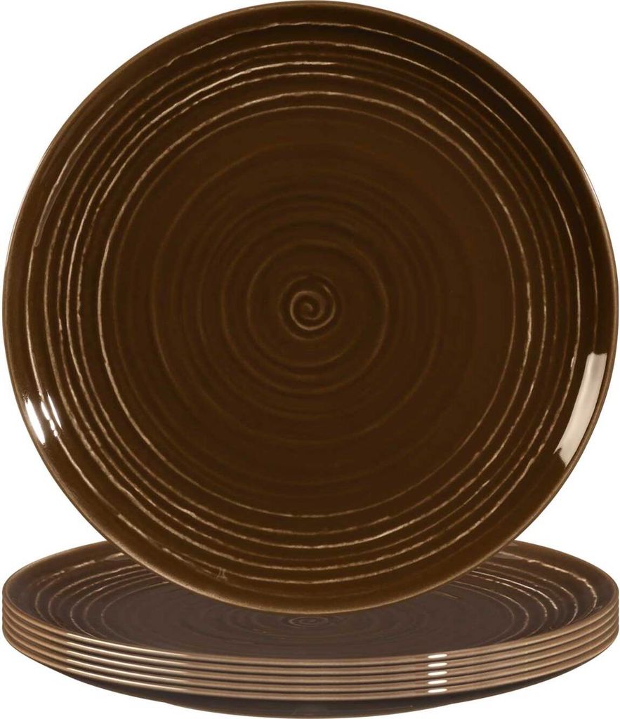 Seltmann Weiden Terra Frühstücksteller ø 22,5 cm erdbraun 6er Set