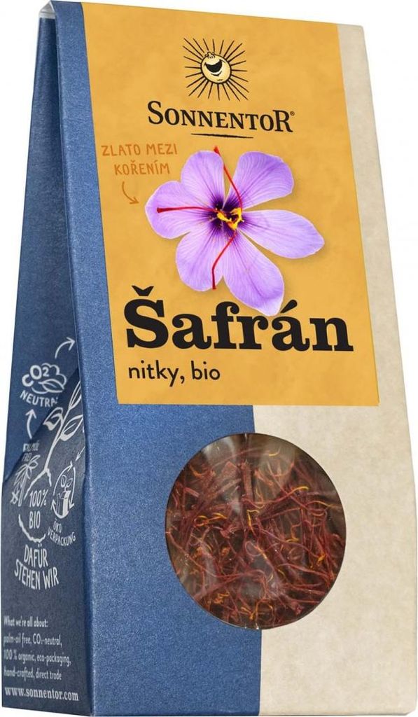 Sonnentor 00384, Koření vločky, 0,5 g, Šafrán, 356 kcal, Obrázek produktu 
