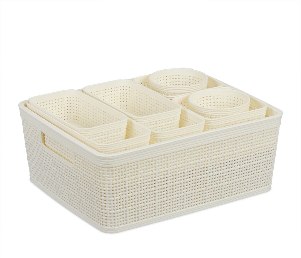Relaxdays Ladeorganizer, 10-delig set, ladeverdelers, Productafbeelding 
