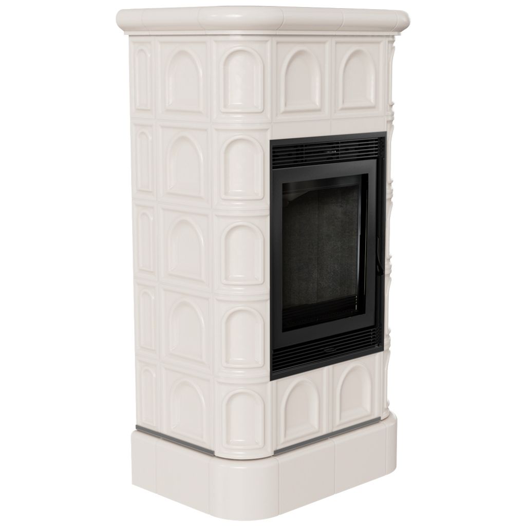 Caminetto in acciaio KRATKI BLANKA 8 kW Ø 160 crema Immagine del prodotto 
