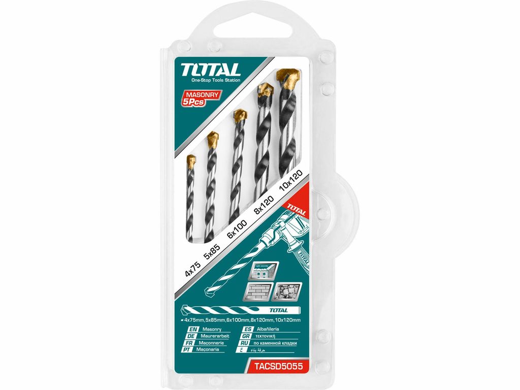 Betonbohrer Total TACSD5055 Betonbohrer 5er Set