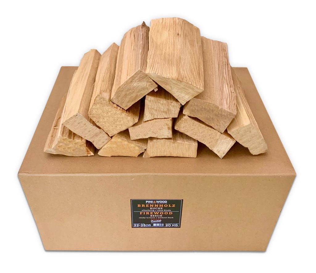 PINI Grillholz OHNE RINDE Buche 20 Kg Brennholz ca. 25 cm Produktbild 