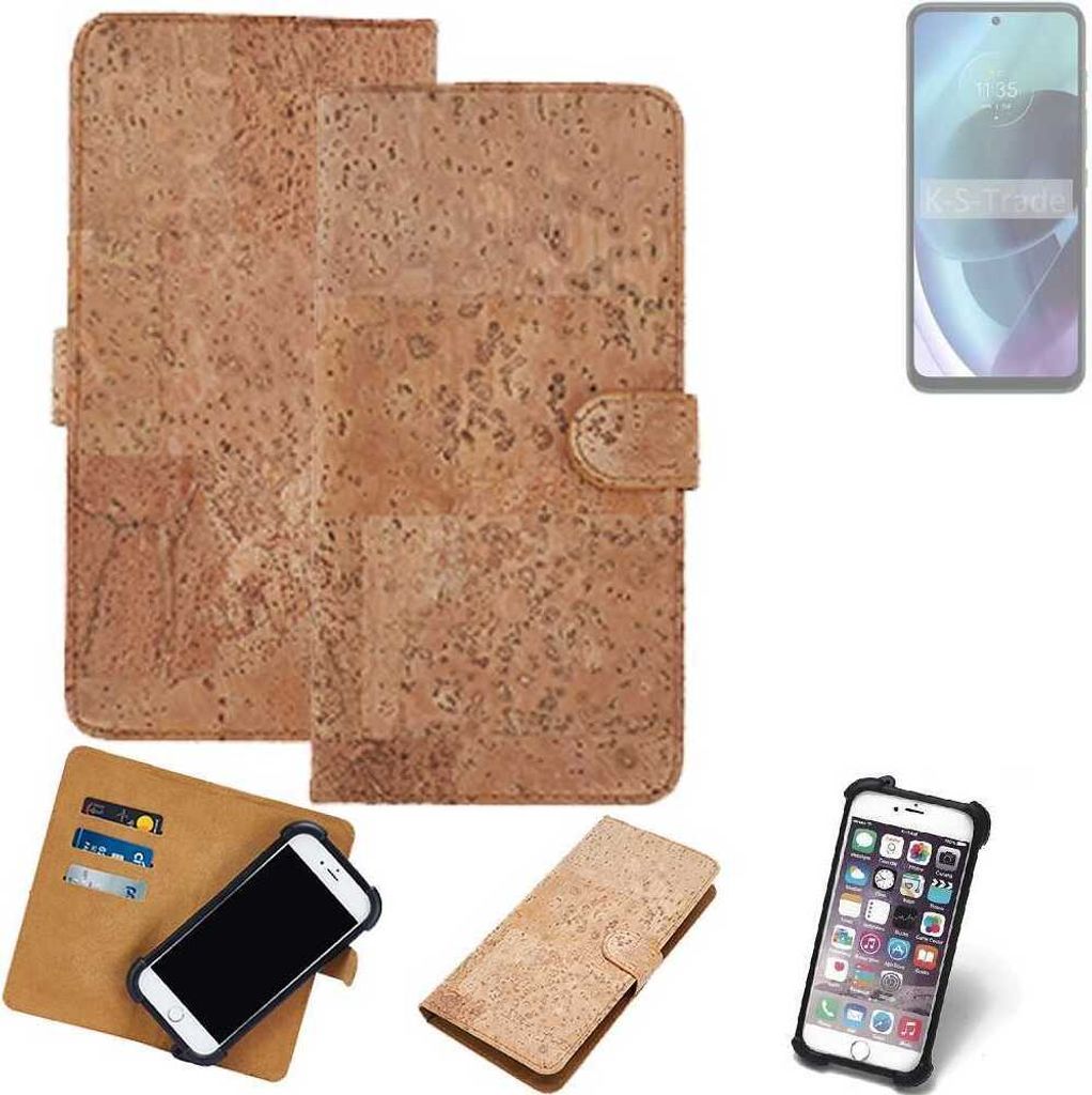K-S-Trade Hülle kompatibel mit Infinix GT 20 Pro Kork Handyhülle Cover Schutzhülle TPU Case Bumper in Hellbraun, (1x)