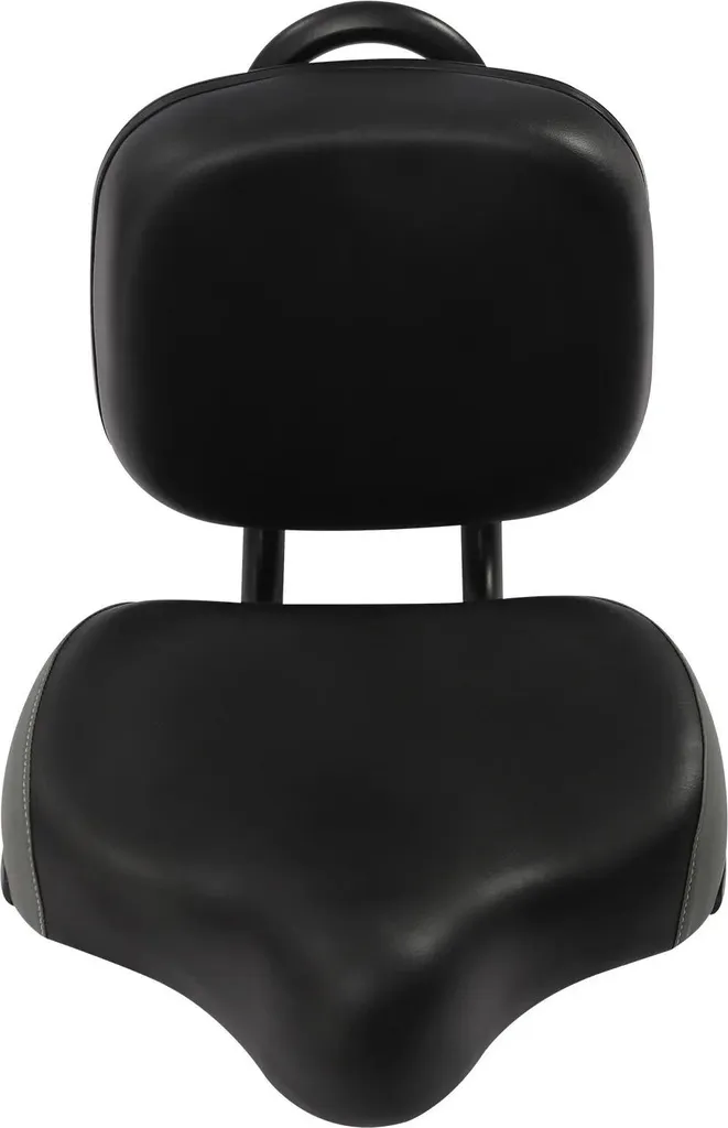 Selle vélo enfant avec dossier rembourré réglable en PU noir pour VTT