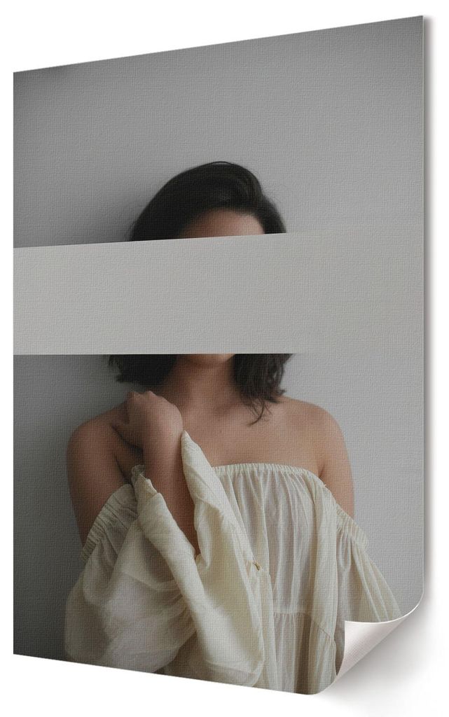 Elegante Silhouette- Kunstdruck A2 (42x59 cm) - Dekorativ, romantisch, japanisch- Wandbild für Wohnzimmer Schlafzimmer & Flur, Modernes Poster Wan...