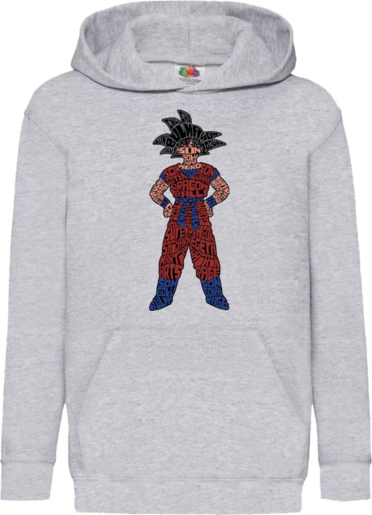 Kinder Kapuzenpullover Dragon Anime Manga Ball Z Goku 04, 5-6 Jahr - 116 / Grau