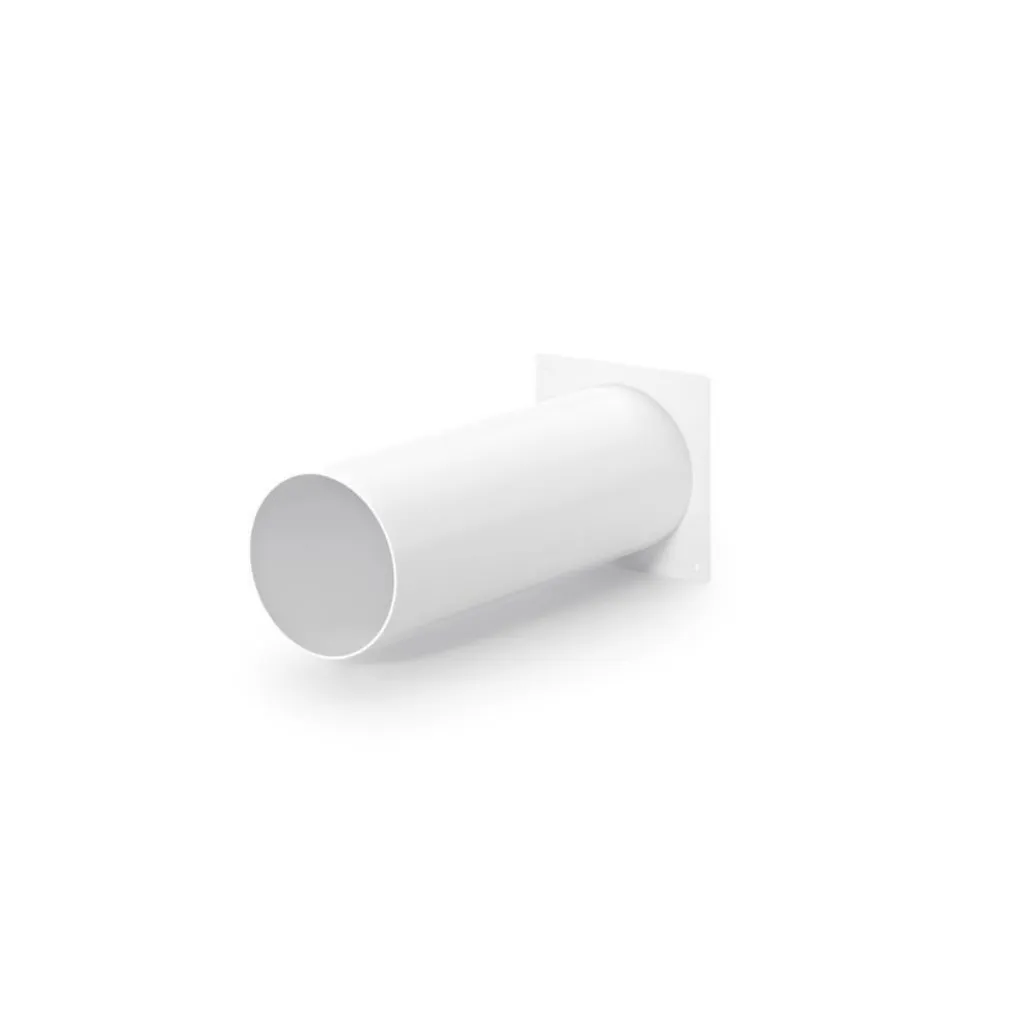 Raccord mural de ventilation 125 mm blanc Naber pour hotte de cuisine