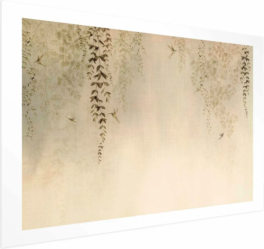 Poster Artistico Colibrì Beige 60x90 - Natura in Casa Tua