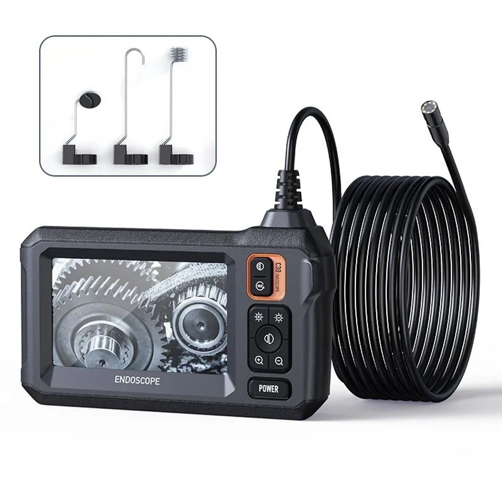 Inskam C30-M Endoskop ohne Aufzeichnung mit 4,3" Display, 8,5mm Sonde, 30m Kabel