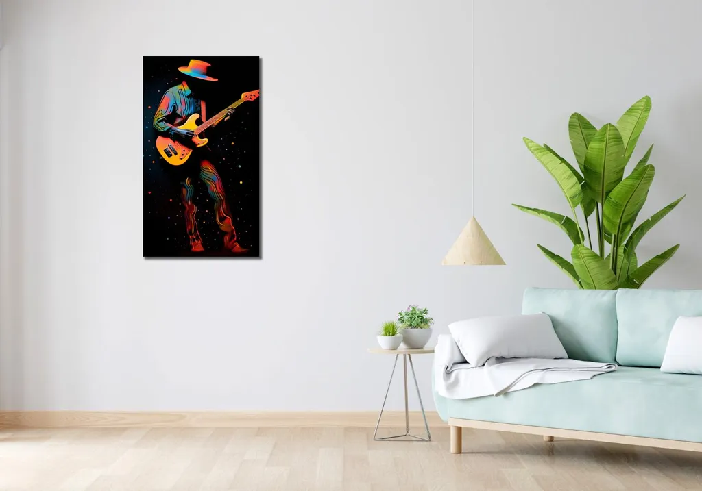 Décoration Murale Mélodie Colorée 50x90 cm - Toile Artistique Abstraite - 2
