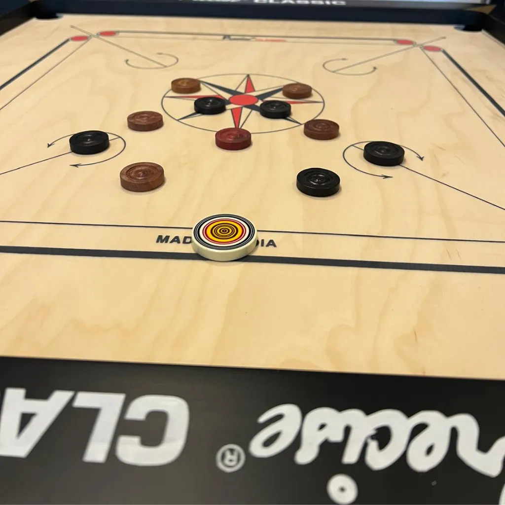 Jeu de Carrom de Compétition 24mm Precise Carrom Nouvelle Génération