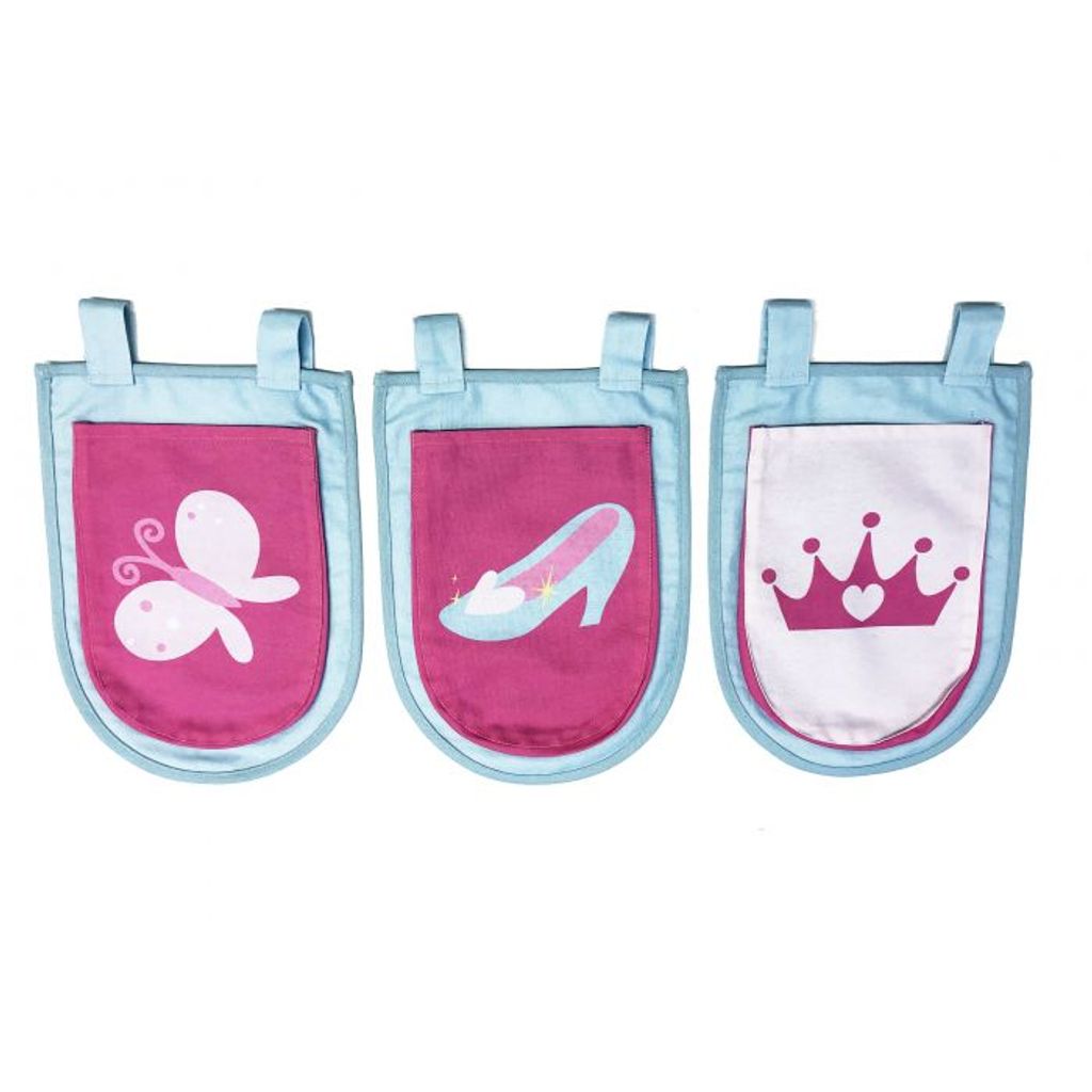 Set mit 3 Aufbewahrungstaschen der Serie Princess für Kleidung und Spielzeug