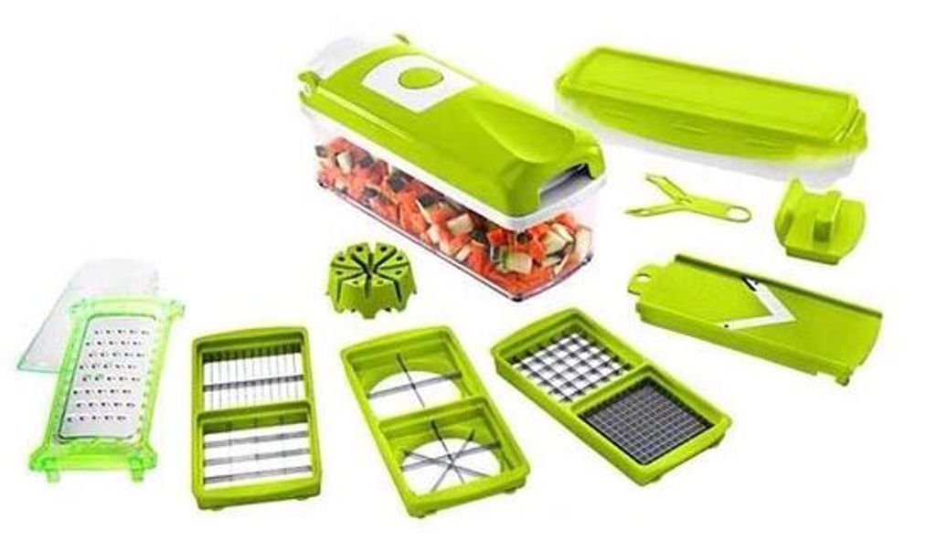 12 Stuks grüne Küchenkochzubehör - Küchenmandoline - Salat- Produktbild 