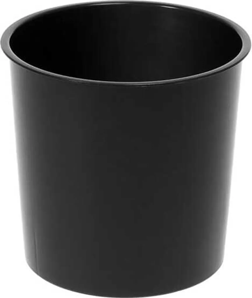 Cache-pot design rond Malwa noir 19 cm avec bac de plantation interne - 6