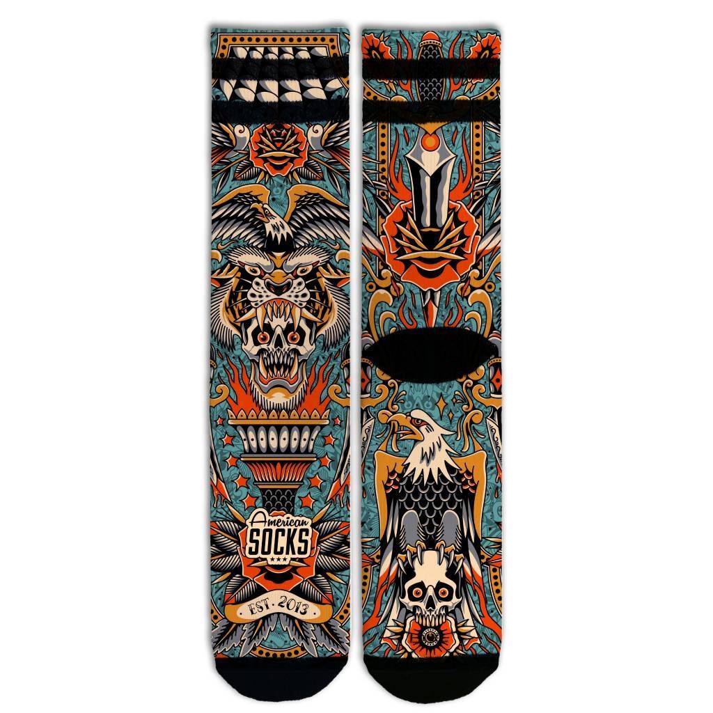 American Socks Dagger - Mid High Multi-Colour S