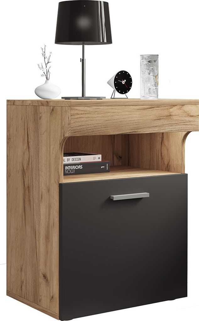 Meuble de nuit | Table d'appoint avec deux tiroirs | Table Image du produit 