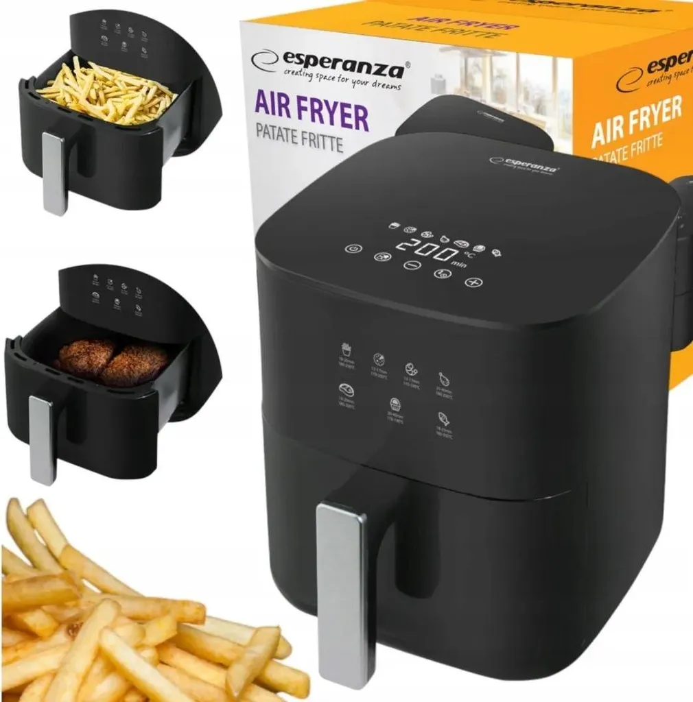 Friteuse sans huile Esperanza 3,5L : fini les odeurs et le gras tenace