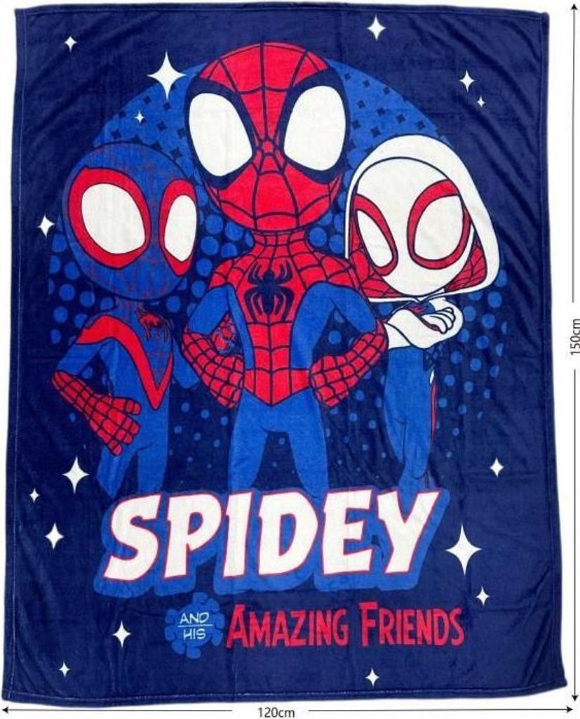 Plaid SPIDEY, 130 x 180 cm, Ultra Weich , SPIDEY Design, Wohndecke, Kuscheldecke