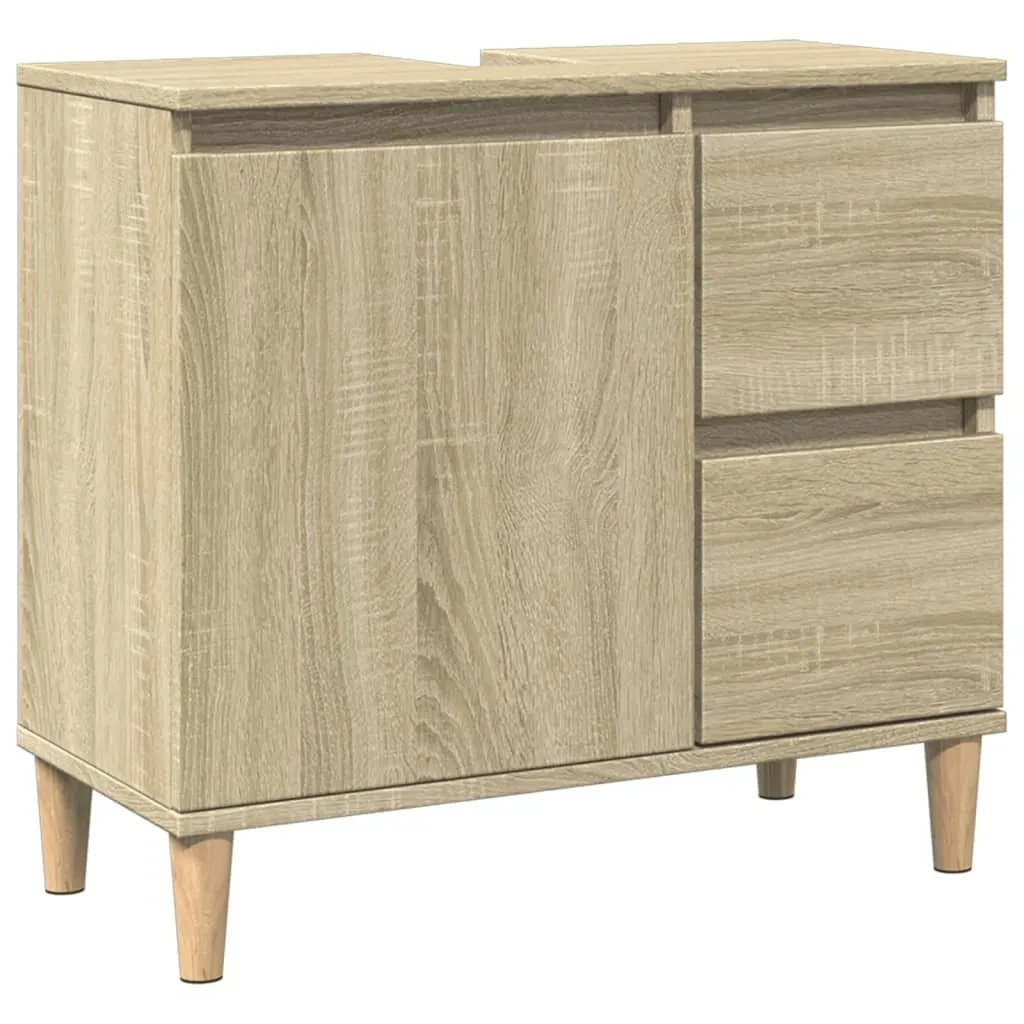 Mobile Bagno in Legno Multistrato 65x33x60 Rovere Sonoma