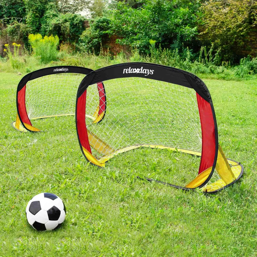 But pop-up Allemagne portable et incassable - Lot de 2 buts foot sans montage