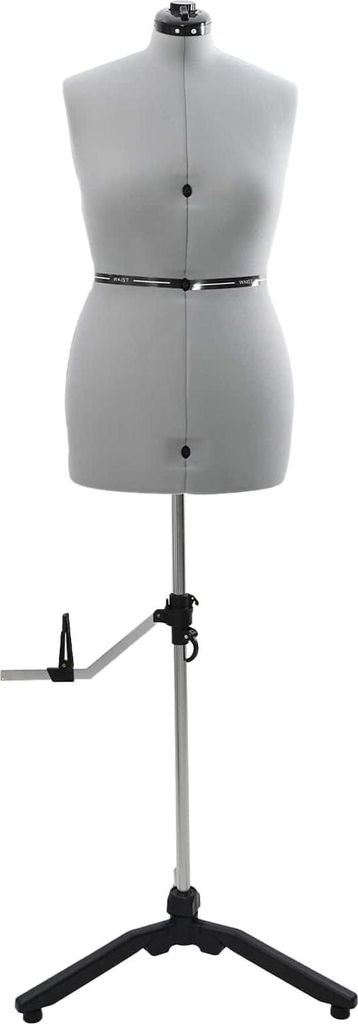vidaXL Verstellbare Kleiderform für Damen Grau M Samt Produktbild 