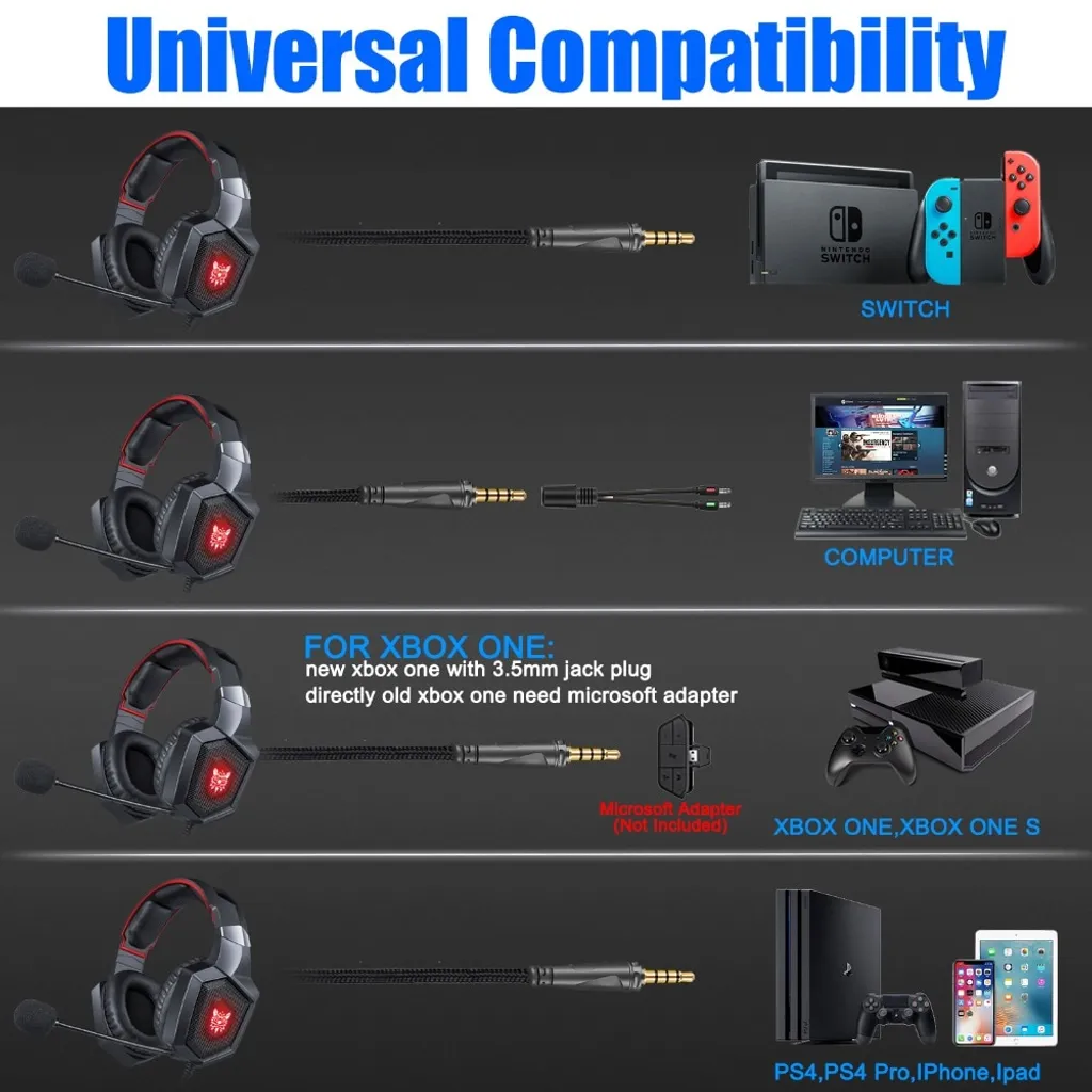 Casque Gamer pour Xbox One et Laptop - Idéal pour Jeux FPS et Streaming