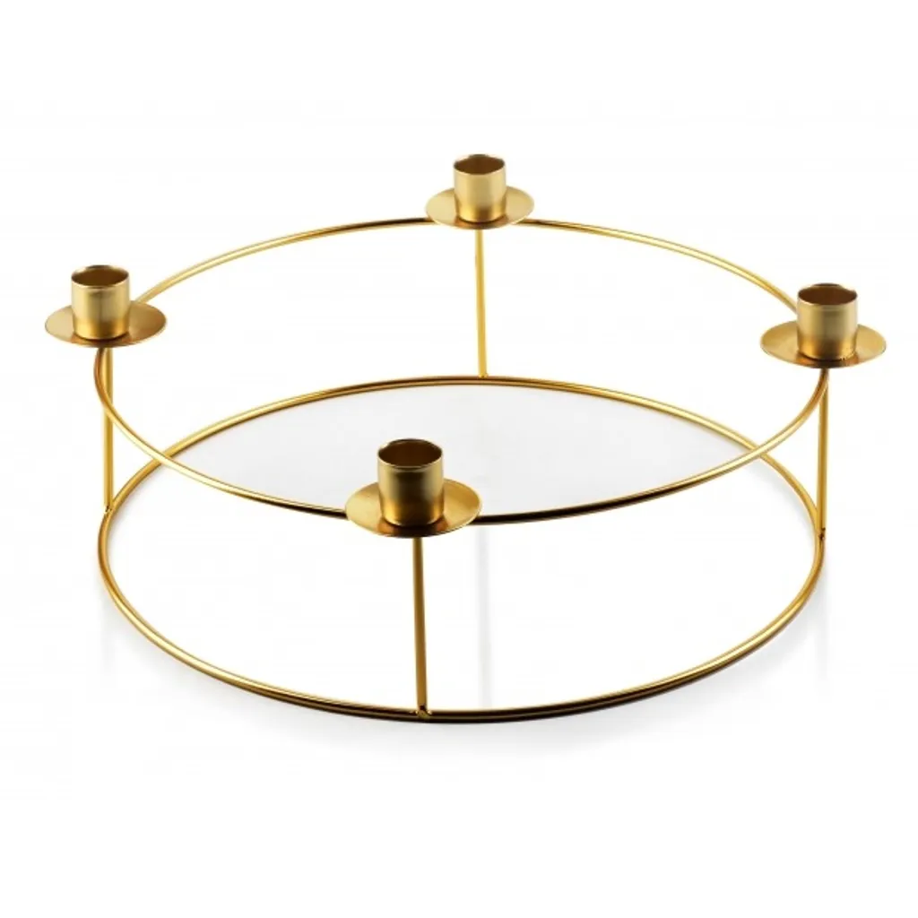 Bougeoir Cedric Gold en Métal Doré 30 cm - Finition Luxe et Design Fin
