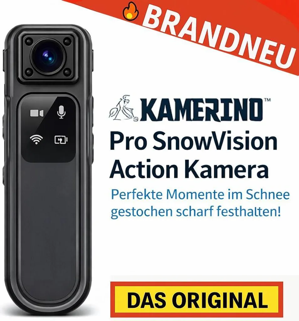 Caméra d'action Full HD SnowVision : Ne ratez plus vos sauts en Snowboard